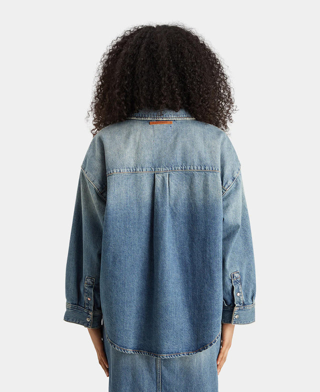 Vintage Washed Denim Overshirt