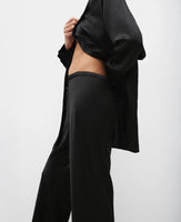 Bias Cut Black Pants