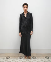 Bias Cut Black Shirt