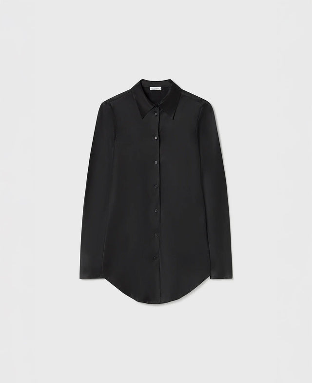 Bias Cut Black Shirt