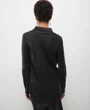 Bias Cut Black Shirt