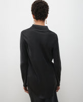 Bias Cut Black Shirt