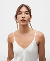 Bias Cut White Cami