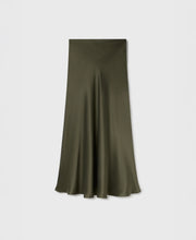 Long Bias Cut Pine Skirt