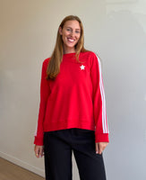 Arm Stripe Red/White Sweatshirt