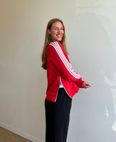 Arm Stripe Red/White Sweatshirt