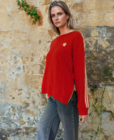 Arm Stripe Red/White Sweatshirt