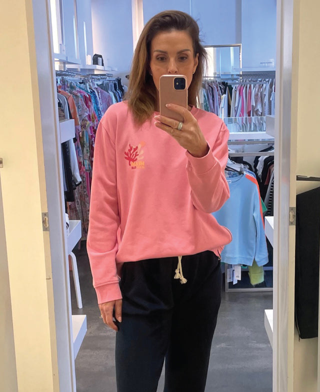 Miami Beach Club Pink Sweatshirt