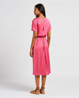 Wid Round Neck Midi Dress