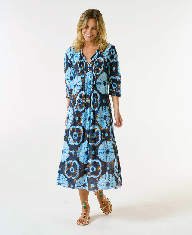 Camogli Navy Long Poppy Dress