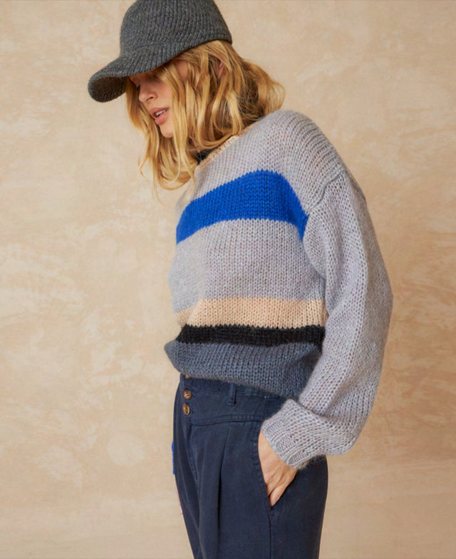 Contrast Colour Stripe Jumper