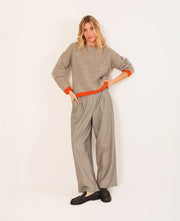 Contrast Trim Knit