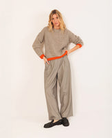 Contrast Trim Knit