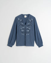 Embroidered V-Neck Top