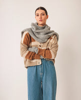 Tricolour V-Neck Cardigan