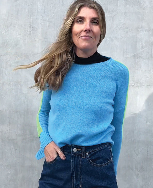Arm Band Baby Blue/Green Knit
