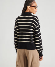 Malva Stripe Polo Knit