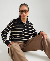 Malva Stripe Polo Knit