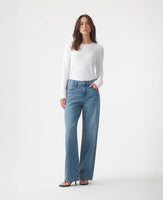 Olive Mid Rise Slouchy Marina Mid Blue Jean