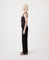 Mia Mid Rise Wide Leg Black Jean