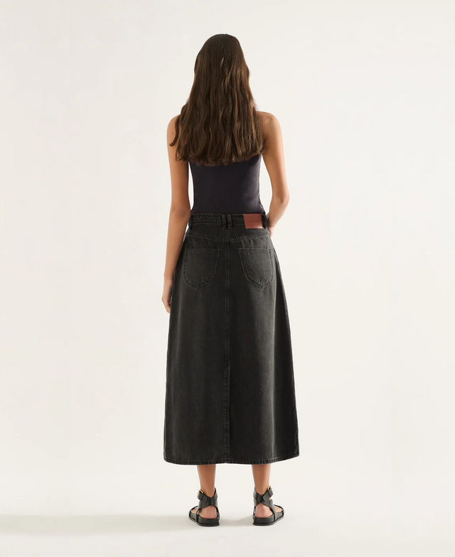Ruby Maxi Aged Black Skirt