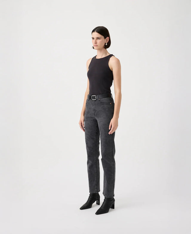 Zoe High Rise Straight Ink Jean