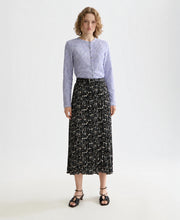 Crinkle Pleat Midi Skirt