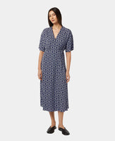 Jacquard Midi Wrap Dress