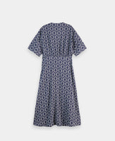 Jacquard Midi Wrap Dress