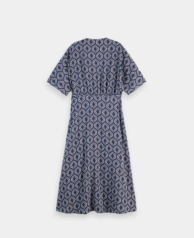 Jacquard Midi Wrap Dress