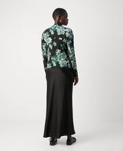 Printed Mock Neck LS T-Shirt