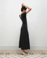 Bias Black SS Dress