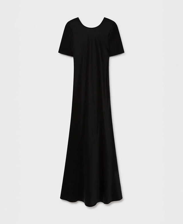 Bias Black SS Dress