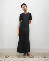 Bias Black SS Dress