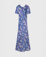 Bias Cornflower Floral SS Dress