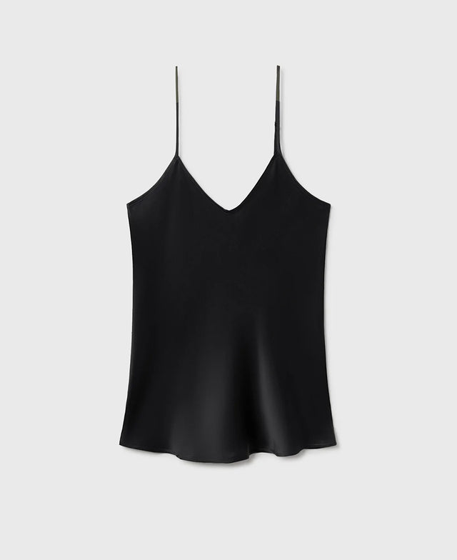 Bias Cut Black Cami