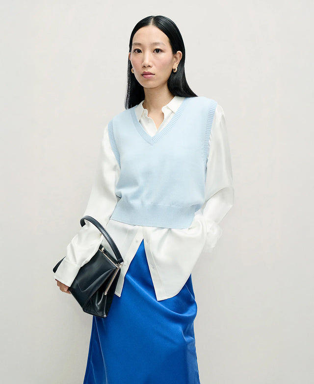 Wool Cornflower Sweater Vest