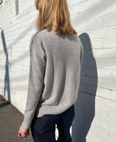 Frenchie Grey Marle Crew Knit