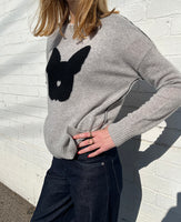 Frenchie Grey Marle Crew Knit