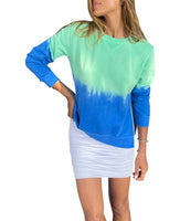 Tye Dye Green Blue Sweatshirt