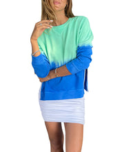 Tye Dye Green Blue Sweatshirt