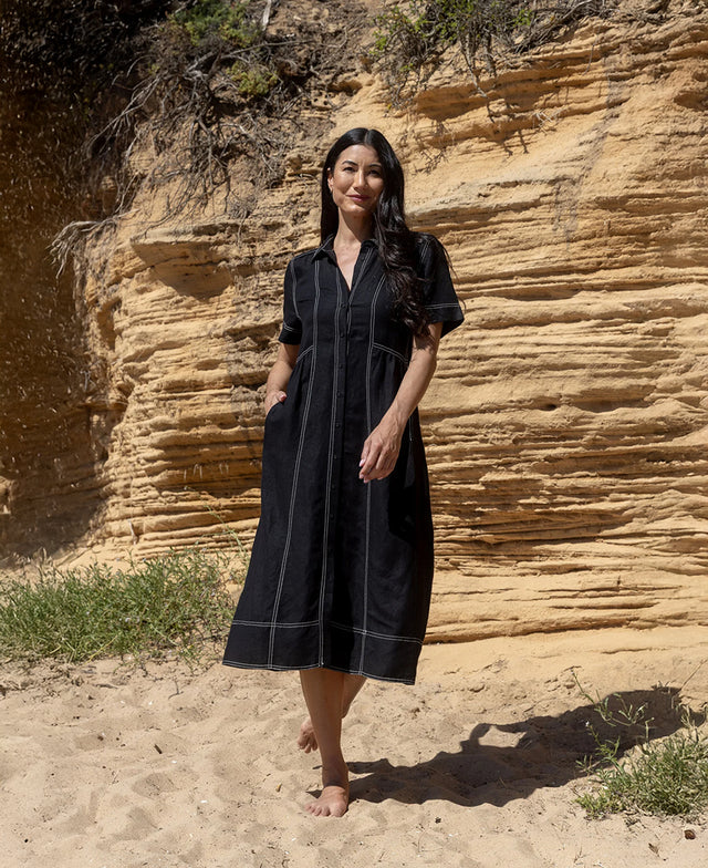 Contrast Stitch Dress